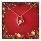 Christmas Background 047 - 18k Yellow Gold Finish Forever Love Necklace