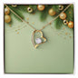 Christmas Background 028 - 18k Yellow Gold Finish Forever Love Necklace
