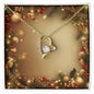 Christmas Background 030 - 18k Yellow Gold Finish Forever Love Necklace