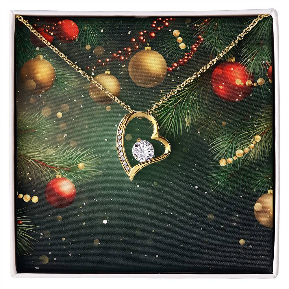 Christmas Background 120 - 18k Yellow Gold Finish Forever Love Necklace