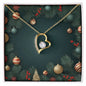 Christmas Background 128 - 18k Yellow Gold Finish Forever Love Necklace
