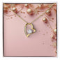 Christmas Background 040 - 18k Yellow Gold Finish Forever Love Necklace