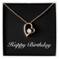 Happy Birthday v2 - 18k Yellow Gold Finish Forever Love Necklace