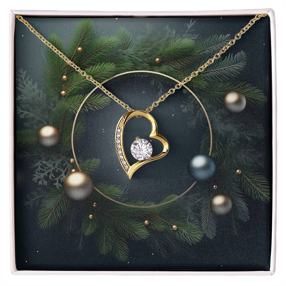 Christmas Background 108 - 18k Yellow Gold Finish Forever Love Necklace