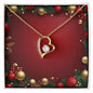 Christmas Background 033 - 18k Yellow Gold Finish Forever Love Necklace