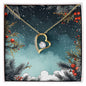 Christmas Background 124 - 18k Yellow Gold Finish Forever Love Necklace