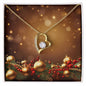Christmas Background 057 - 18k Yellow Gold Finish Forever Love Necklace