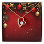 Christmas Background 064 - 18k Yellow Gold Finish Forever Love Necklace