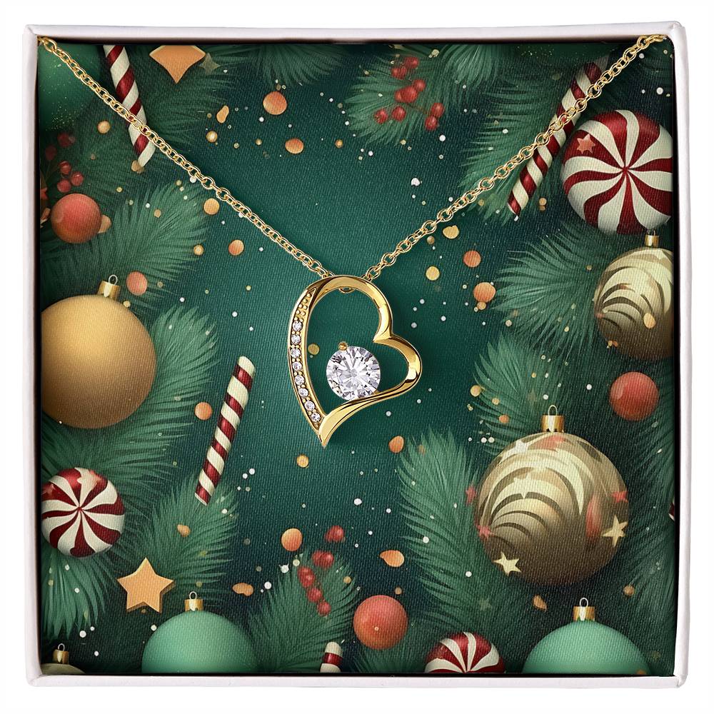 Christmas Background 129 - 18k Yellow Gold Finish Forever Love Necklace