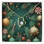 Christmas Background 129 - 18k Yellow Gold Finish Forever Love Necklace