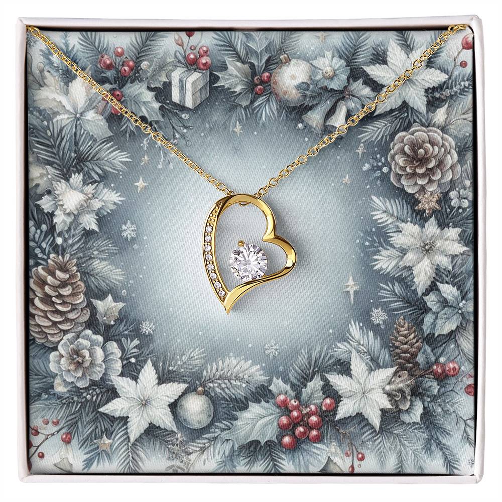 Christmas Background 089 - 18k Yellow Gold Finish Forever Love Necklace