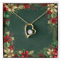 Christmas Background 068 - 18k Yellow Gold Finish Forever Love Necklace