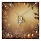 Christmas Background 062 - 18k Yellow Gold Finish Forever Love Necklace