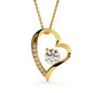 Christmas Background 027 - 18k Yellow Gold Finish Forever Love Necklace