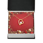 Christmas Background 047 - 18k Yellow Gold Finish Forever Love Necklace