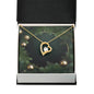 Christmas Background 103 - 18k Yellow Gold Finish Forever Love Necklace