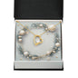 Christmas Background 049 - 18k Yellow Gold Finish Forever Love Necklace