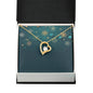 Christmas Background 016 - 18k Yellow Gold Finish Forever Love Necklace