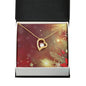 Christmas Background 098 - 18k Yellow Gold Finish Forever Love Necklace