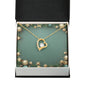 Christmas Background 044 - 18k Yellow Gold Finish Forever Love Necklace