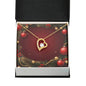 Christmas Background 036 - 18k Yellow Gold Finish Forever Love Necklace
