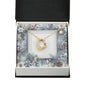 Christmas Background 087 - 18k Yellow Gold Finish Forever Love Necklace