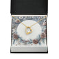 Christmas Background 085 - 18k Yellow Gold Finish Forever Love Necklace