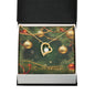 Christmas Background 116 - 18k Yellow Gold Finish Forever Love Necklace