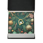 Christmas Background 129 - 18k Yellow Gold Finish Forever Love Necklace