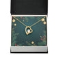 Christmas Background 045 - 18k Yellow Gold Finish Forever Love Necklace