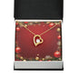 Christmas Background 011 - 18k Yellow Gold Finish Forever Love Necklace