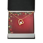 Christmas Background 046 - 18k Yellow Gold Finish Forever Love Necklace