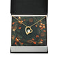 Christmas Background 123 - 18k Yellow Gold Finish Forever Love Necklace