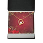 Christmas Background 099 - 18k Yellow Gold Finish Forever Love Necklace