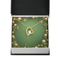 Christmas Background 042 - 18k Yellow Gold Finish Forever Love Necklace