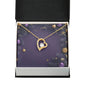 Christmas Background 065 - 18k Yellow Gold Finish Forever Love Necklace
