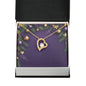 Christmas Background 024 - 18k Yellow Gold Finish Forever Love Necklace
