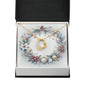 Christmas Background 075 - 18k Yellow Gold Finish Forever Love Necklace