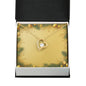Christmas Background 056 - 18k Yellow Gold Finish Forever Love Necklace