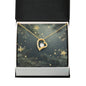 Christmas Background 114 - 18k Yellow Gold Finish Forever Love Necklace