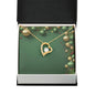 Christmas Background 027 - 18k Yellow Gold Finish Forever Love Necklace