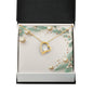 Christmas Background 063 - 18k Yellow Gold Finish Forever Love Necklace