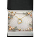Christmas Background 039 - 18k Yellow Gold Finish Forever Love Necklace