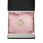 Christmas Background 005 - 18k Yellow Gold Finish Forever Love Necklace