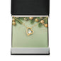 Christmas Background 028 - 18k Yellow Gold Finish Forever Love Necklace