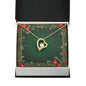 Christmas Background 067 - 18k Yellow Gold Finish Forever Love Necklace
