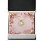 Christmas Background 010 - 18k Yellow Gold Finish Forever Love Necklace