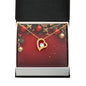 Christmas Background 064 - 18k Yellow Gold Finish Forever Love Necklace
