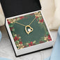 Christmas Background 068 - 18k Yellow Gold Finish Forever Love Necklace