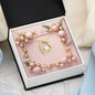Christmas Background 038 - 18k Yellow Gold Finish Forever Love Necklace